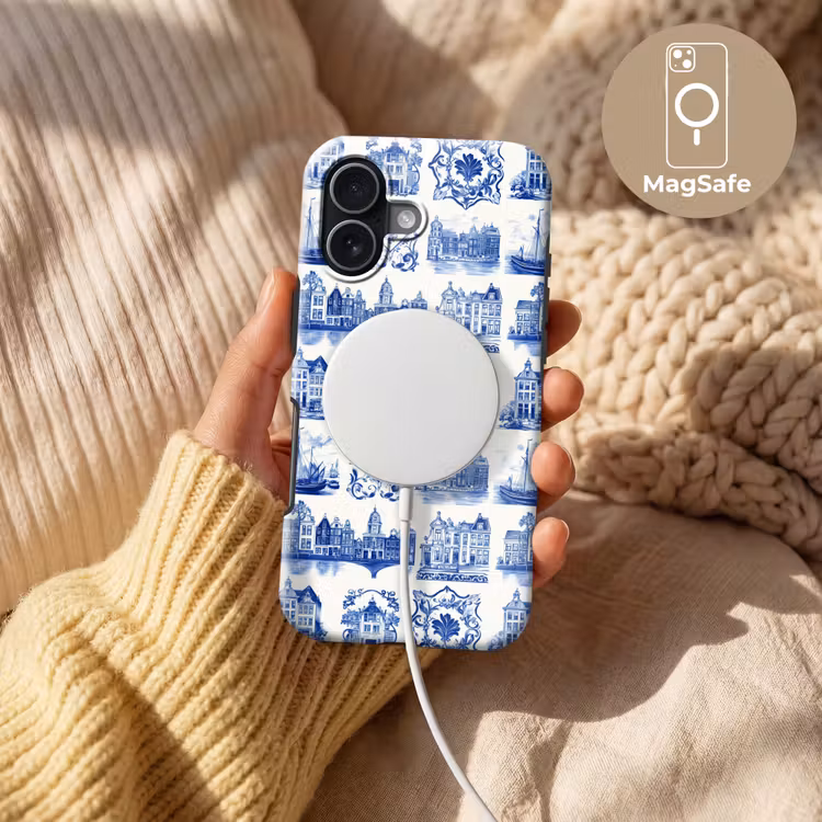 Huizen - Schepen - Blauw Toughcase MagSafe Apple iPhone 17 klein 1017 -USP_MagsafeV