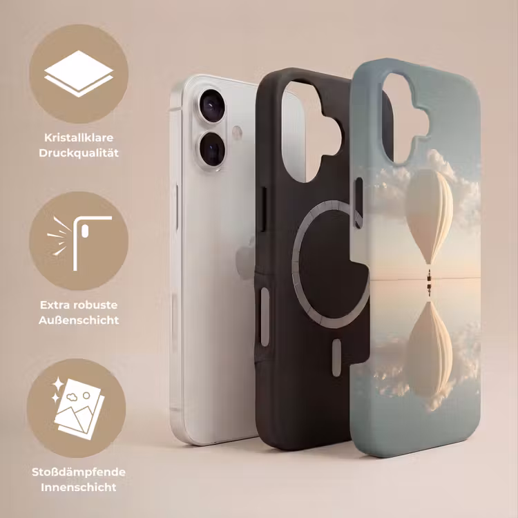 Luchtballon - Wolken - Water - Blauw Toughcase MagSafe Apple iPhone 17 klein -USP_Lagen_DE
