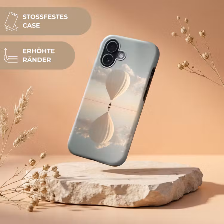 Luchtballon - Wolken - Water - Blauw Toughcase MagSafe Apple iPhone 17 klein -USP_RandenV_DE