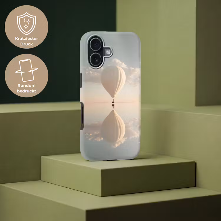 Luchtballon - Wolken - Water - Blauw Toughcase MagSafe Apple iPhone 17 klein -USP_PrintM_DE