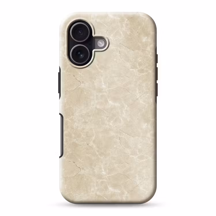 Lichtbeige - Marmer - Diffusie adering Toughcase MagSafe Apple iPhone 17 klein 1017 -3d
