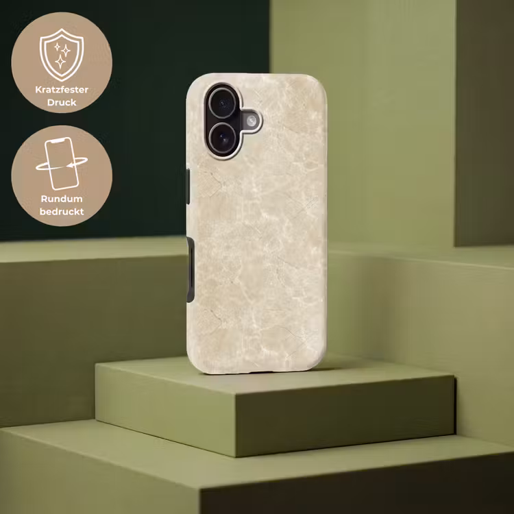 Lichtbeige - Marmer - Diffusie adering Toughcase MagSafe Apple iPhone 17 klein 1017 -USP_PrintM_DE