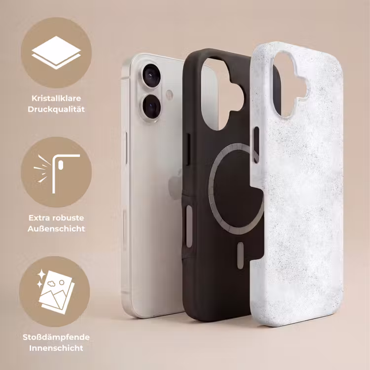 Lichtgrijs - Betonstructuur - Subtiel Toughcase MagSafe Apple iPhone 17 klein 1017 -USP_Lagen_DE