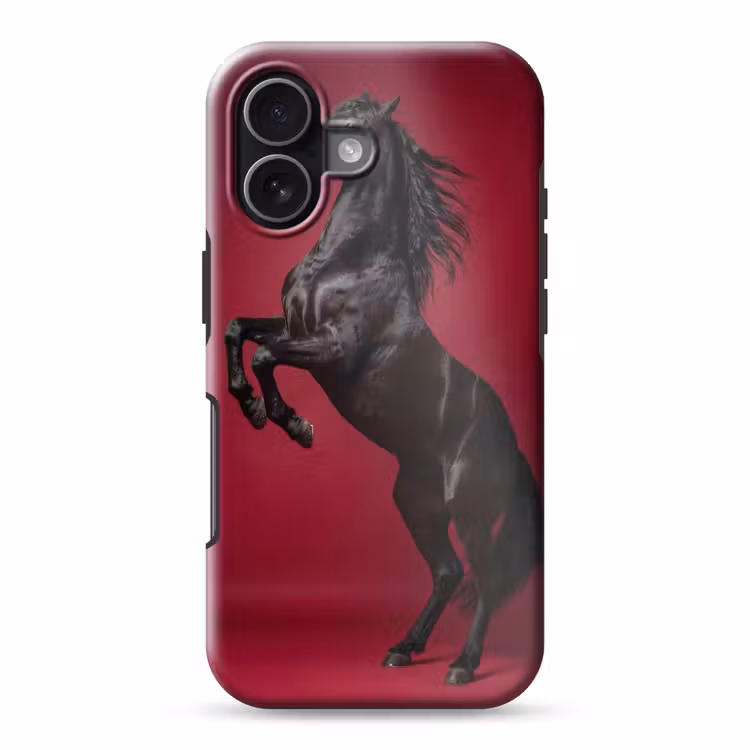 Hengst - Steigert - Rood Toughcase MagSafe Apple iPhone 17 klein -3d
