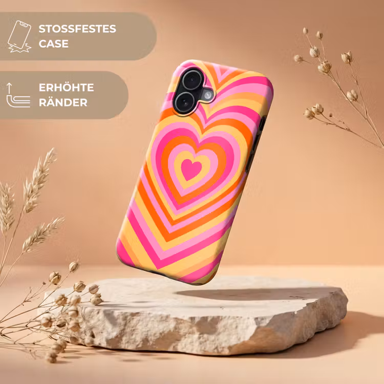 Hart - Concentrisch - Abstract - Liefde - Kleurrijk Toughcase MagSafe Apple iPhone 17 klein -USP_RandenV_DE
