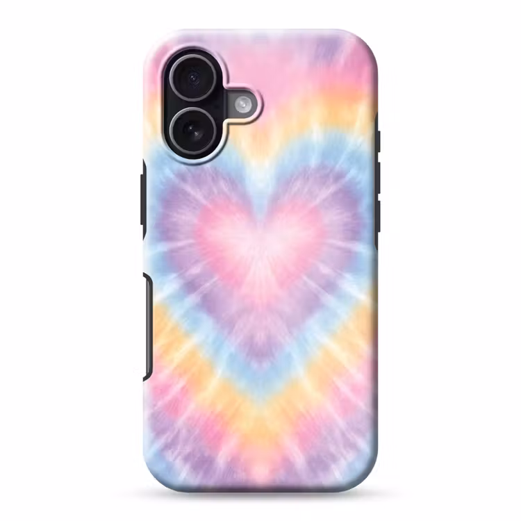 Hartvorm - Pastelkleuren - Tie Dye Toughcase MagSafe Apple iPhone 17 klein -3d