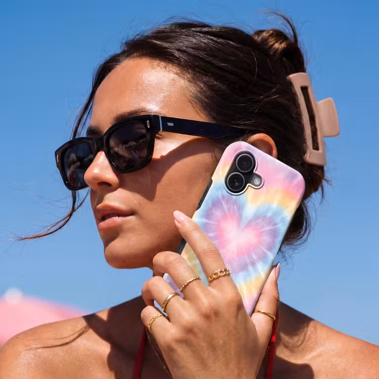 Hartvorm - Pastelkleuren - Tie Dye Toughcase MagSafe Apple iPhone 17 klein -Sfeer2V