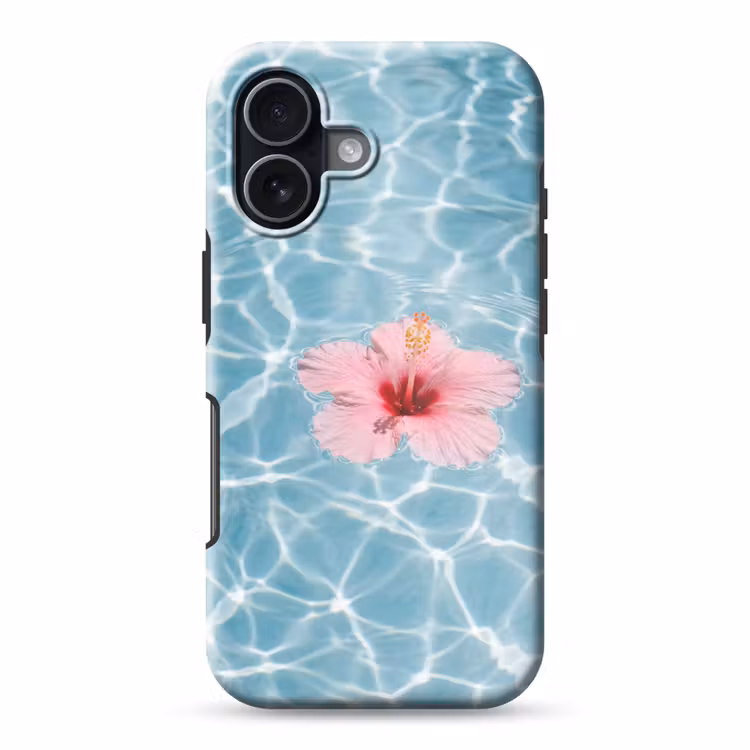 Hibiscus - Water - Roze Toughcase MagSafe Apple iPhone 17 klein -3d