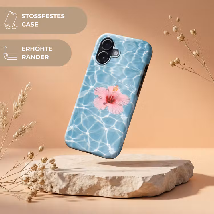 Hibiscus - Water - Roze Toughcase MagSafe Apple iPhone 17 klein -USP_RandenV_DE