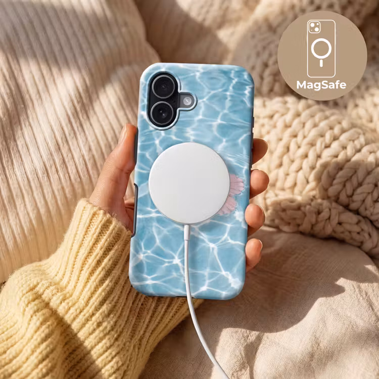 Hibiscus - Water - Roze Toughcase MagSafe Apple iPhone 17 klein -USP_MagsafeV