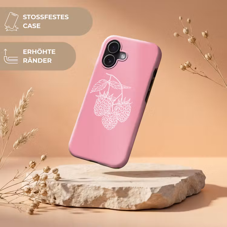 Frambozen - Steel - Getekend - Roze Toughcase MagSafe Apple iPhone 17 klein -USP_RandenV_DE
