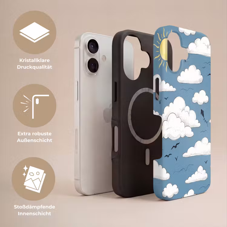 Lucht - Zon - Wolken - Natuur - Blauw Toughcase MagSafe Apple iPhone 17 klein -USP_Lagen_DE