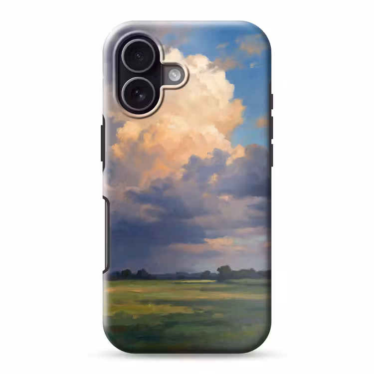 Lucht - Wolken - Landschap - Modern - Oranje Toughcase MagSafe Apple iPhone 17 klein -3d