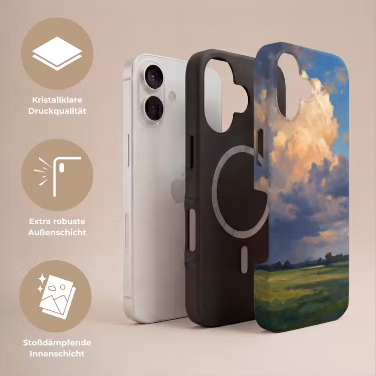 Lucht - Wolken - Landschap - Modern - Oranje Toughcase MagSafe Apple iPhone 17 klein -USP_Lagen_DE