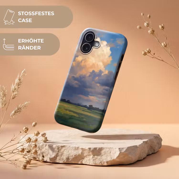 Lucht - Wolken - Landschap - Modern - Oranje Toughcase MagSafe Apple iPhone 17 klein -USP_RandenV_DE