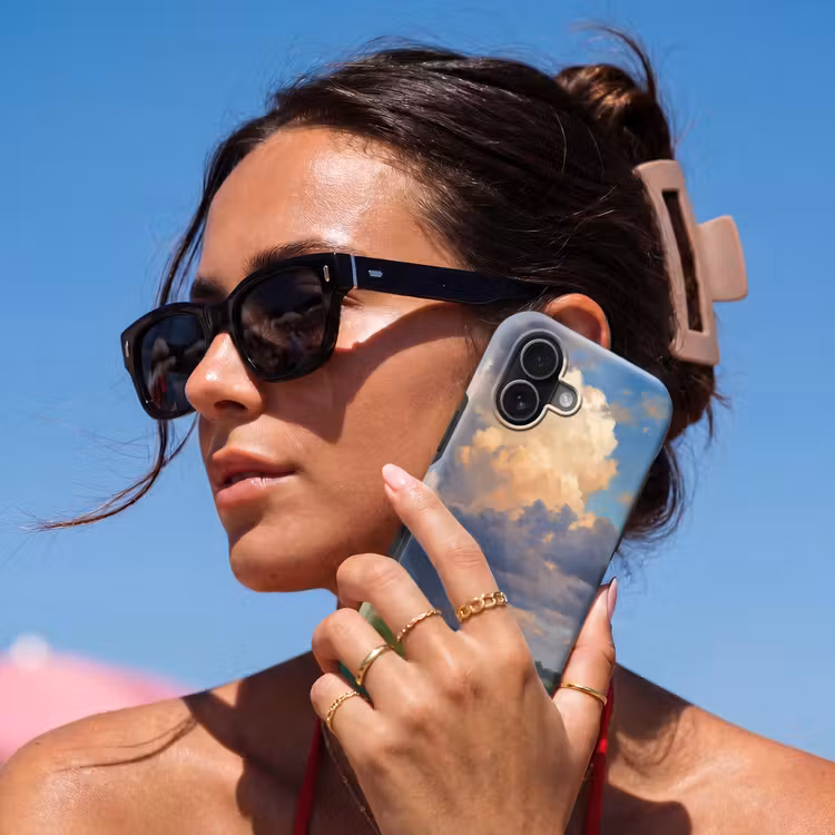 Lucht - Wolken - Landschap - Modern - Oranje Toughcase MagSafe Apple iPhone 17 klein -Sfeer2V