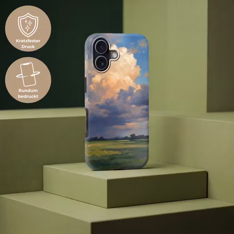 Lucht - Wolken - Landschap - Modern - Oranje Toughcase MagSafe Apple iPhone 17 klein -USP_PrintM_DE