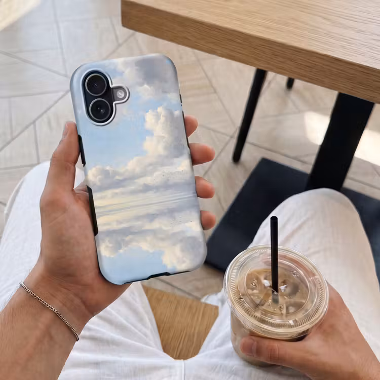 Lucht - Wolken - Natuur - Klassiek - Blauw Toughcase MagSafe Apple iPhone 17 klein -Sfeer1M