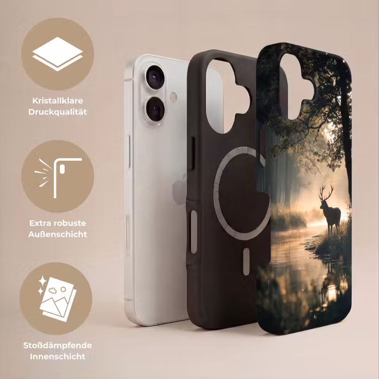 Hert - Bosbeek - Mystiek Toughcase MagSafe Apple iPhone 17 klein -USP_Lagen_DE