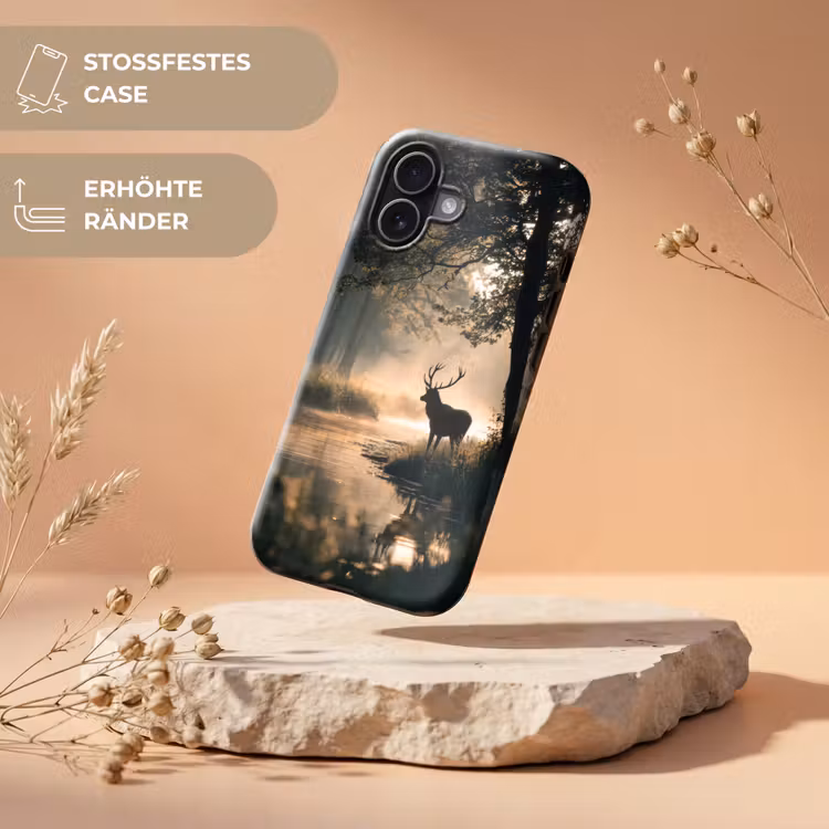 Hert - Bosbeek - Mystiek Toughcase MagSafe Apple iPhone 17 klein -USP_RandenV_DE