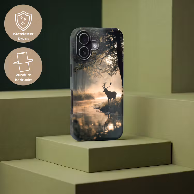 Hert - Bosbeek - Mystiek Toughcase MagSafe Apple iPhone 17 klein -USP_PrintM_DE