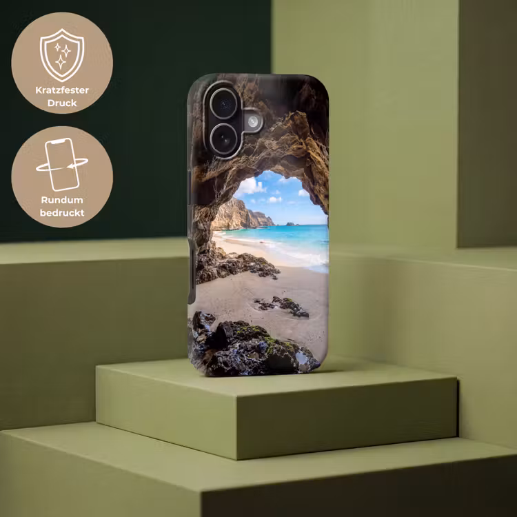 Grot - Strand - Zee - Blauw Toughcase MagSafe Apple iPhone 17 klein -USP_PrintM_DE