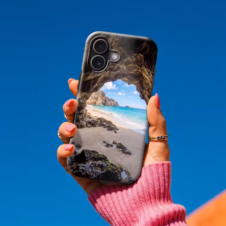 Grot - Strand - Zee - Blauw Toughcase MagSafe Apple iPhone 17 klein -Sfeer1V