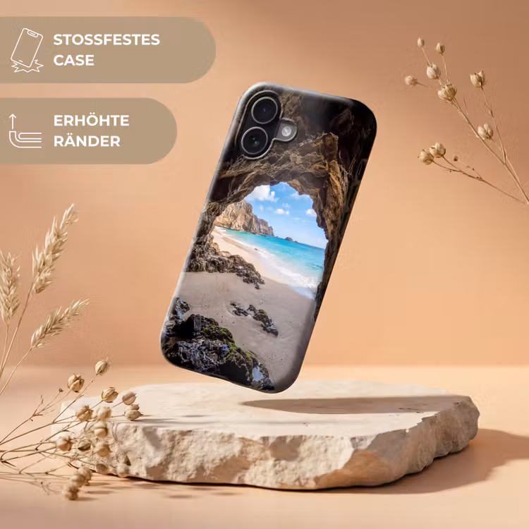 Grot - Strand - Zee - Blauw Toughcase MagSafe Apple iPhone 17 klein -USP_RandenV_DE