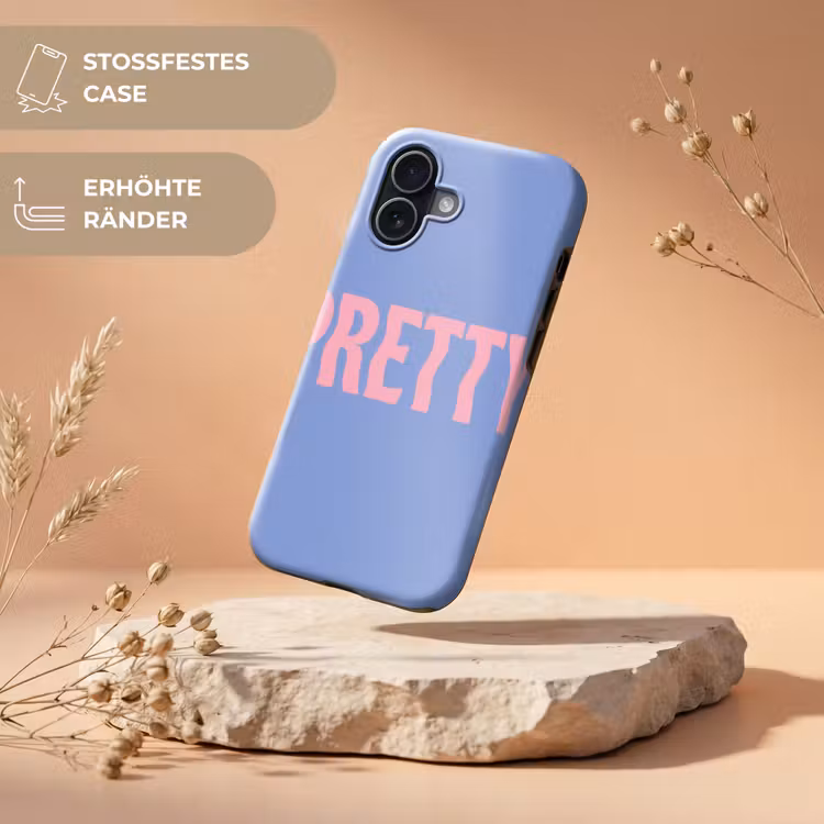 Pretty - Roze - Blauw - Golvend Toughcase MagSafe Apple iPhone 17 klein -USP_RandenV_DE
