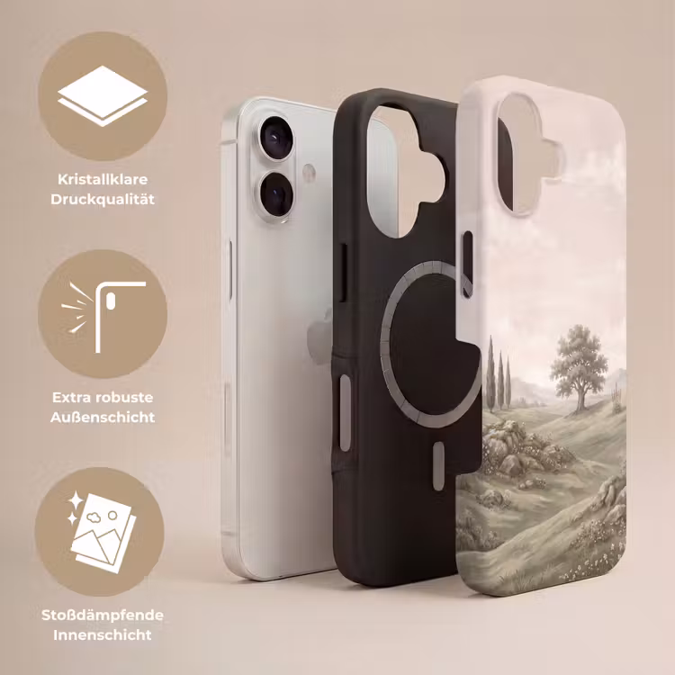 Heuvellandschap - Bomen - Natuur - Groen Toughcase MagSafe Apple iPhone 17 klein -USP_Lagen_DE