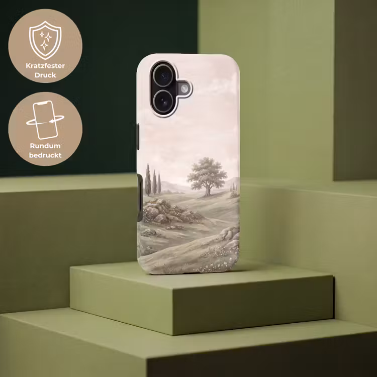 Heuvellandschap - Bomen - Natuur - Groen Toughcase MagSafe Apple iPhone 17 klein -USP_PrintM_DE