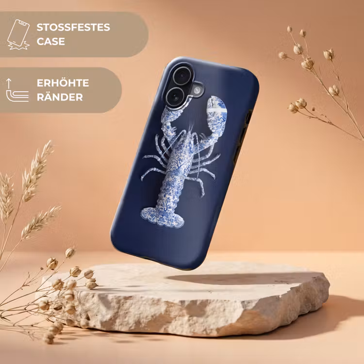 Kreeft - Porselein - Delfts - Blauw Toughcase MagSafe Apple iPhone 17 klein -USP_RandenV_DE
