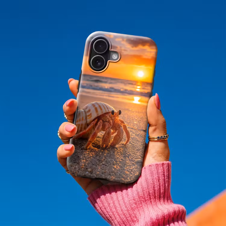 Kreeft - Strand - Natuur - Zonsondergang - Oranje Toughcase MagSafe Apple iPhone 17 klein -Sfeer1V