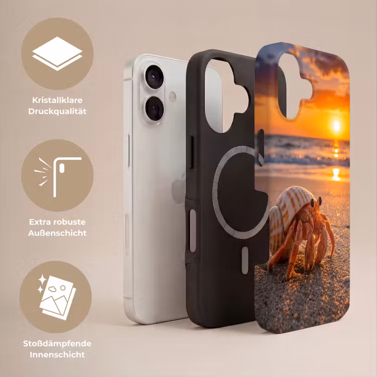 Kreeft - Strand - Natuur - Zonsondergang - Oranje Toughcase MagSafe Apple iPhone 17 klein -USP_Lagen_DE