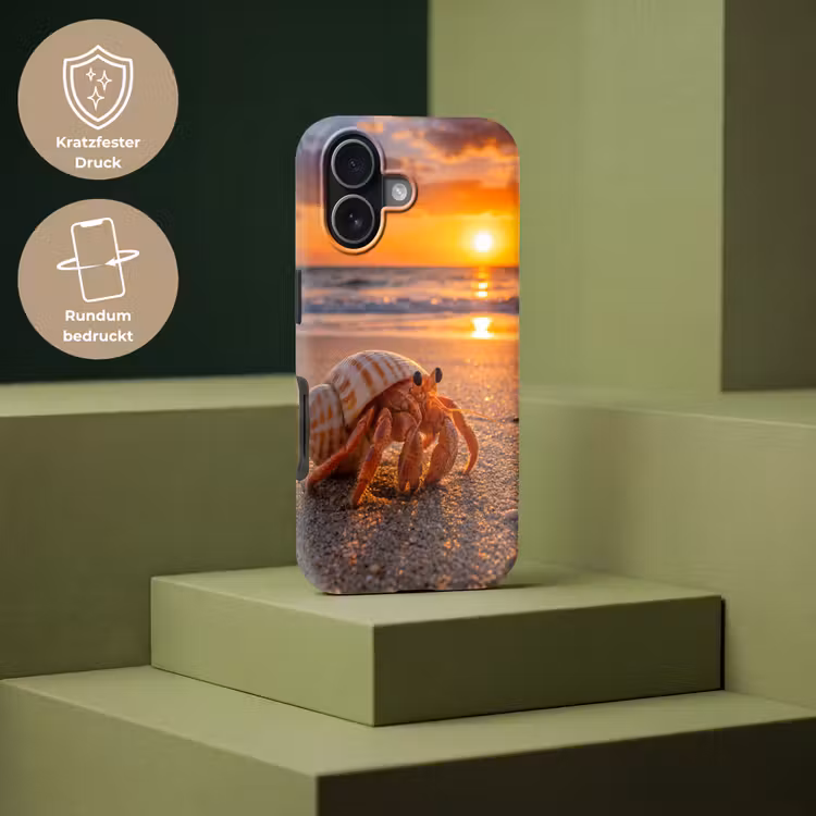 Kreeft - Strand - Natuur - Zonsondergang - Oranje Toughcase MagSafe Apple iPhone 17 klein -USP_PrintM_DE