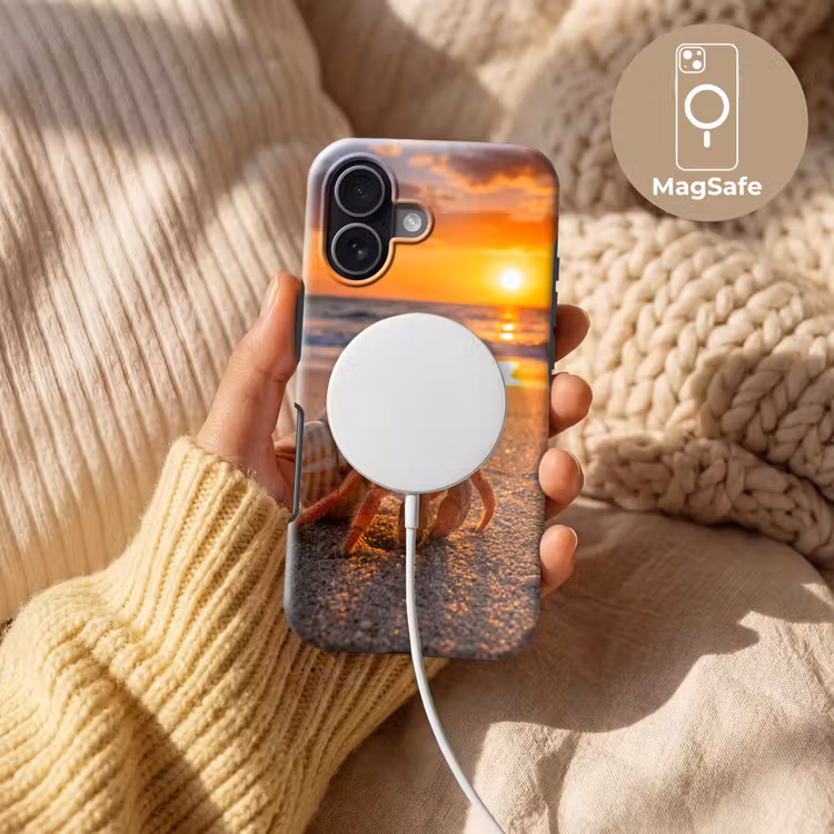 Kreeft - Strand - Natuur - Zonsondergang - Oranje Toughcase MagSafe Apple iPhone 17 klein -USP_MagsafeV