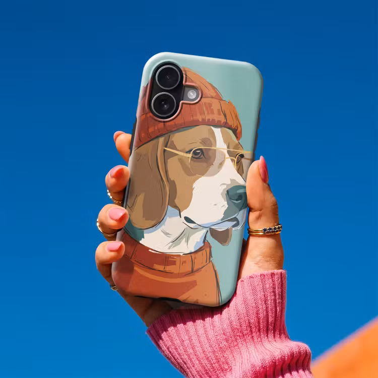 Hond - Beanie - Zonnebril - Dieren - Modern Toughcase MagSafe Apple iPhone 17 klein -Sfeer1V