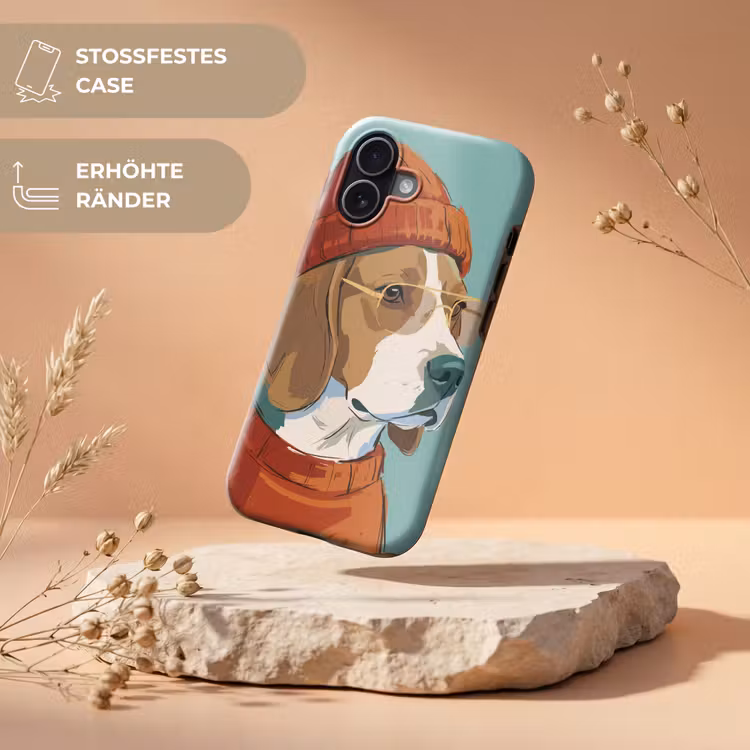 Hond - Beanie - Zonnebril - Dieren - Modern Toughcase MagSafe Apple iPhone 17 klein -USP_RandenV_DE