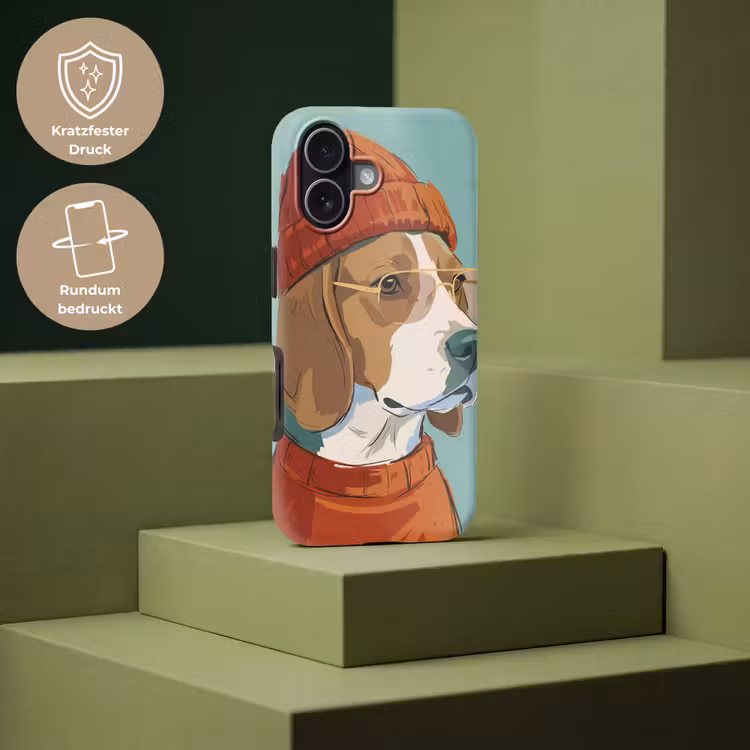 Hond - Beanie - Zonnebril - Dieren - Modern Toughcase MagSafe Apple iPhone 17 klein -USP_PrintM_DE