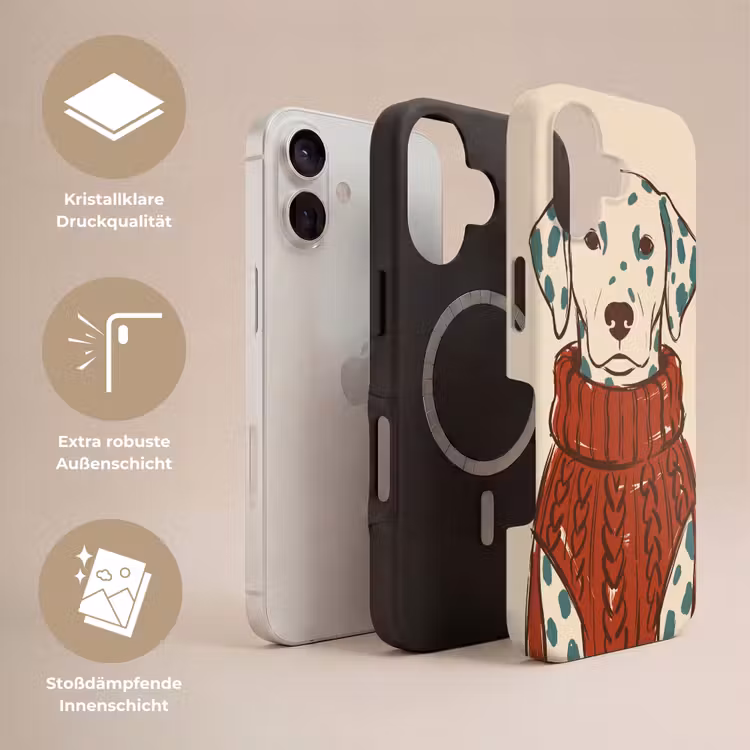 Hond - Trui - Winter - Dieren - Rood Toughcase MagSafe Apple iPhone 17 klein -USP_Lagen_DE