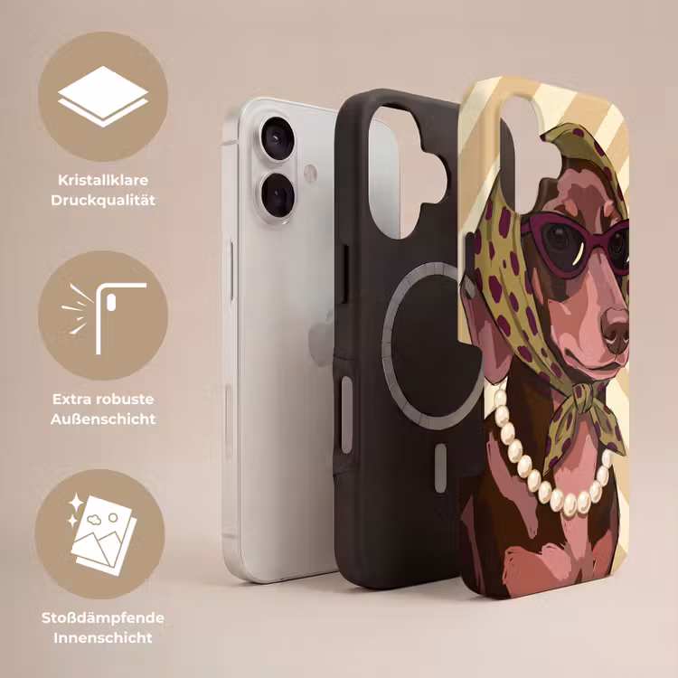 Hond - Zonnebril - Hoofddoek - Dieren - Modern Toughcase MagSafe Apple iPhone 17 klein -USP_Lagen_DE