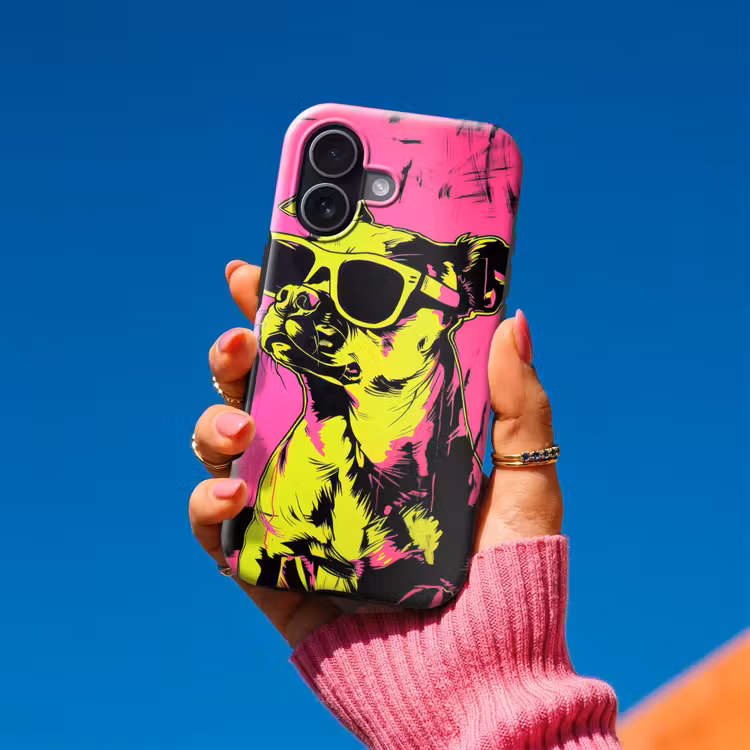 Hond - Zonnebril - Roze - Art Toughcase MagSafe Apple iPhone 17 klein -Sfeer1V