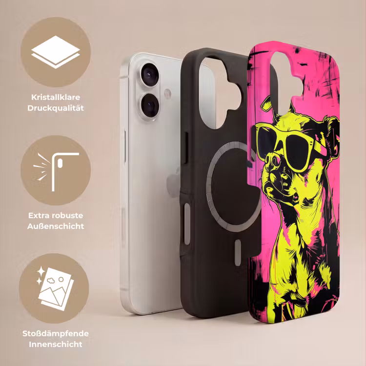 Hond - Zonnebril - Roze - Art Toughcase MagSafe Apple iPhone 17 klein -USP_Lagen_DE