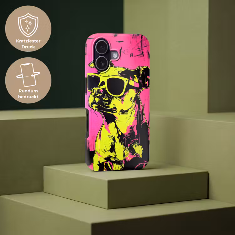Hond - Zonnebril - Roze - Art Toughcase MagSafe Apple iPhone 17 klein -USP_PrintM_DE