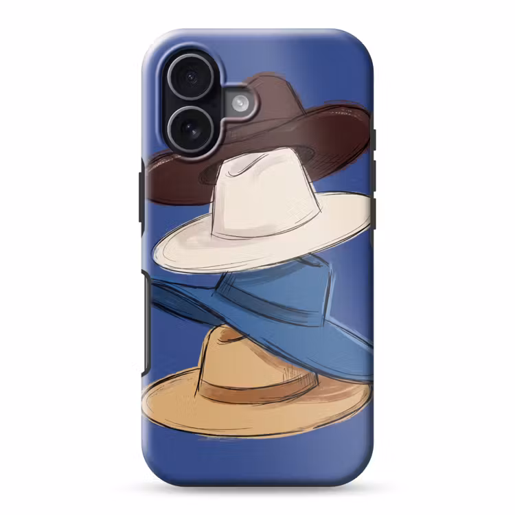 Hoeden - Gestapeld - Mode - Kleurrijk - Illustratie Toughcase MagSafe Apple iPhone 17 klein -3d