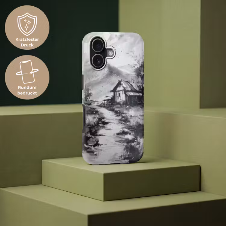 Hut - Grijs - Bergen - Mistig Toughcase MagSafe Apple iPhone 17 klein -USP_PrintM_DE