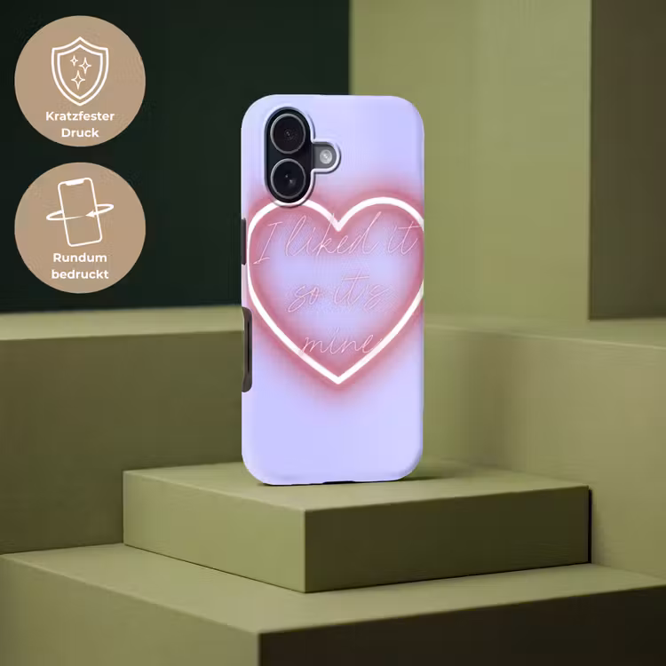 I liked it so it's mine - Neon hart - Paars Toughcase MagSafe Apple iPhone 17 klein -USP_PrintM_DE
