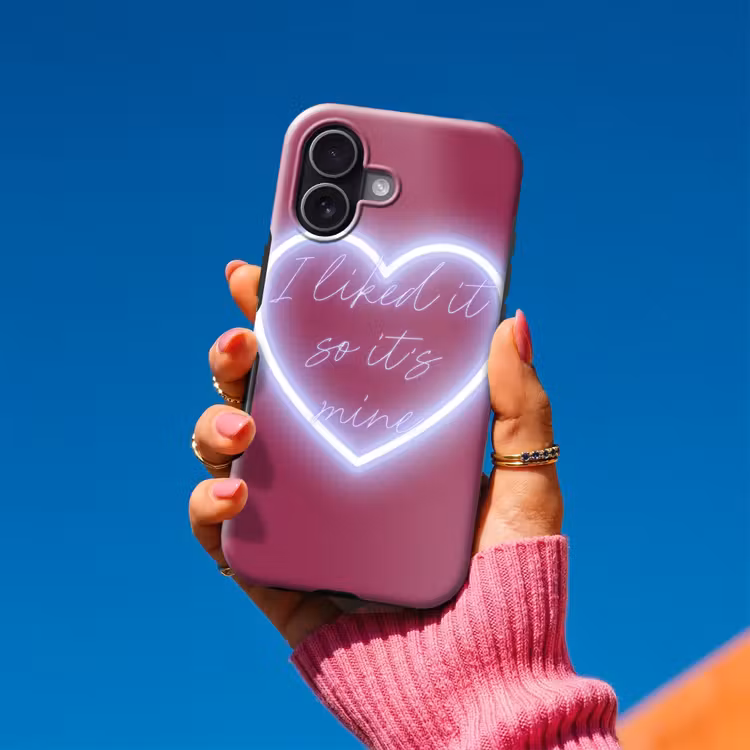 I liked it so it's mine - Neon hart - Roze Toughcase MagSafe Apple iPhone 17 klein -Sfeer1V