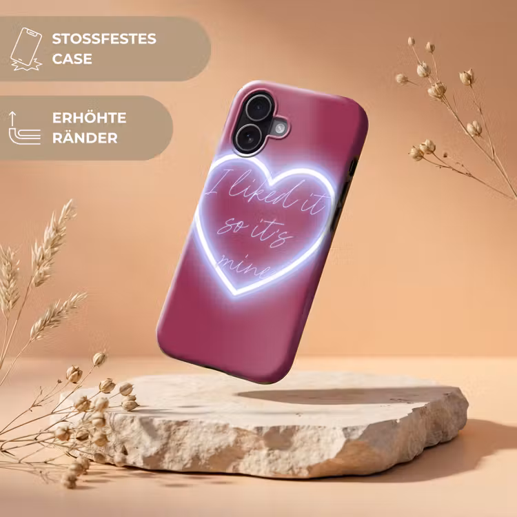 I liked it so it's mine - Neon hart - Roze Toughcase MagSafe Apple iPhone 17 klein -USP_RandenV_DE