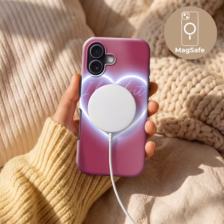 I liked it so it's mine - Neon hart - Roze Toughcase MagSafe Apple iPhone 17 klein -USP_MagsafeV